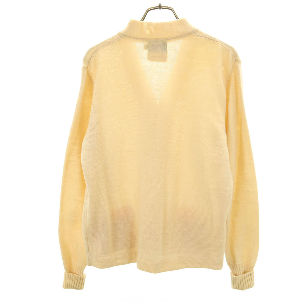 カンデル 60s ヴィンテージ レタード 長袖 Vネック ニットカーディガン アイボリー レディース