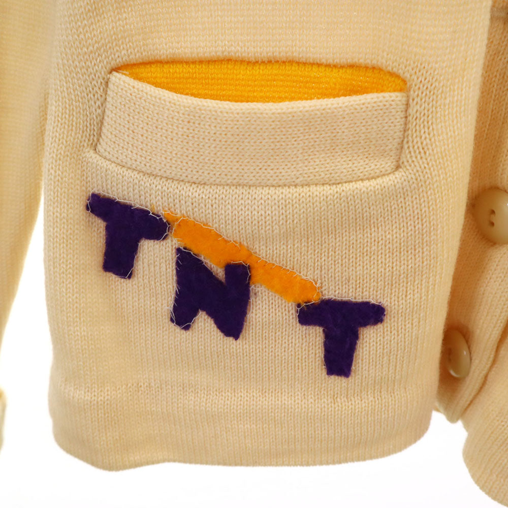 カンデル 60s ヴィンテージ レタード 長袖 Vネック ニットカーディガン アイボリー レディース