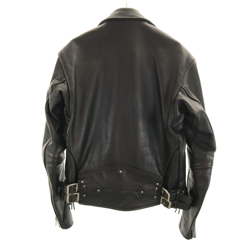 バンソンレザー USA製 ダブルライダースジャケット 36 ブラック メンズ