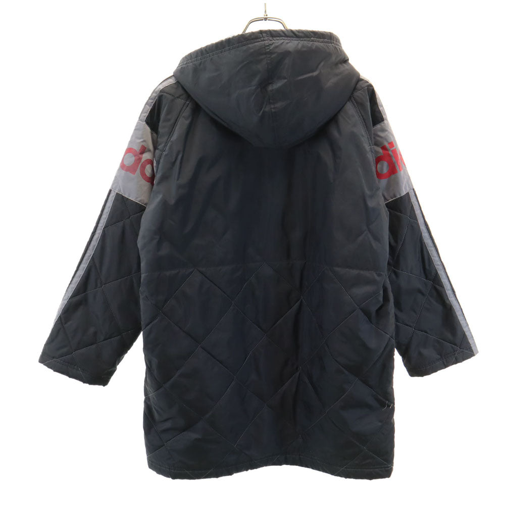 adidas アディダス 90s 日本製 デサント社 オールド トレフォイルロゴ 中綿ジャケット 160 ブラック キッズ