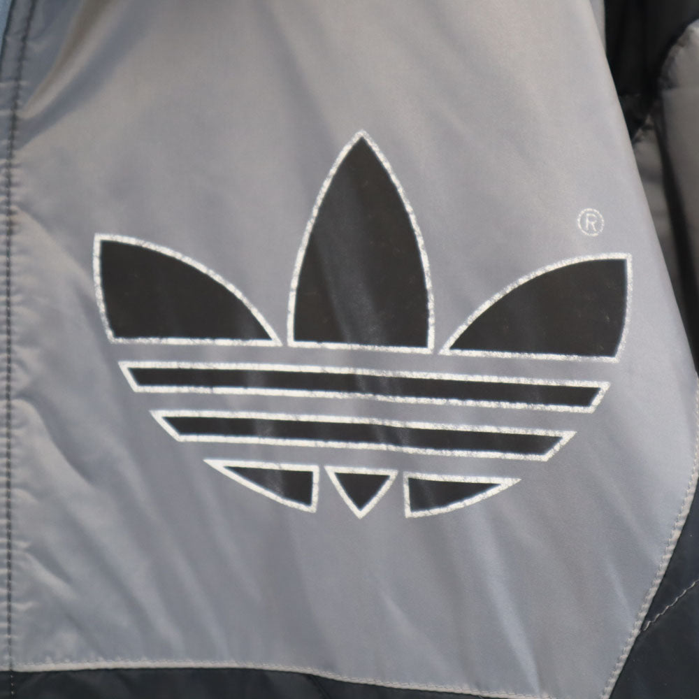 adidas アディダス 90s 日本製 デサント社 オールド トレフォイルロゴ 中綿ジャケット 160 ブラック キッズ