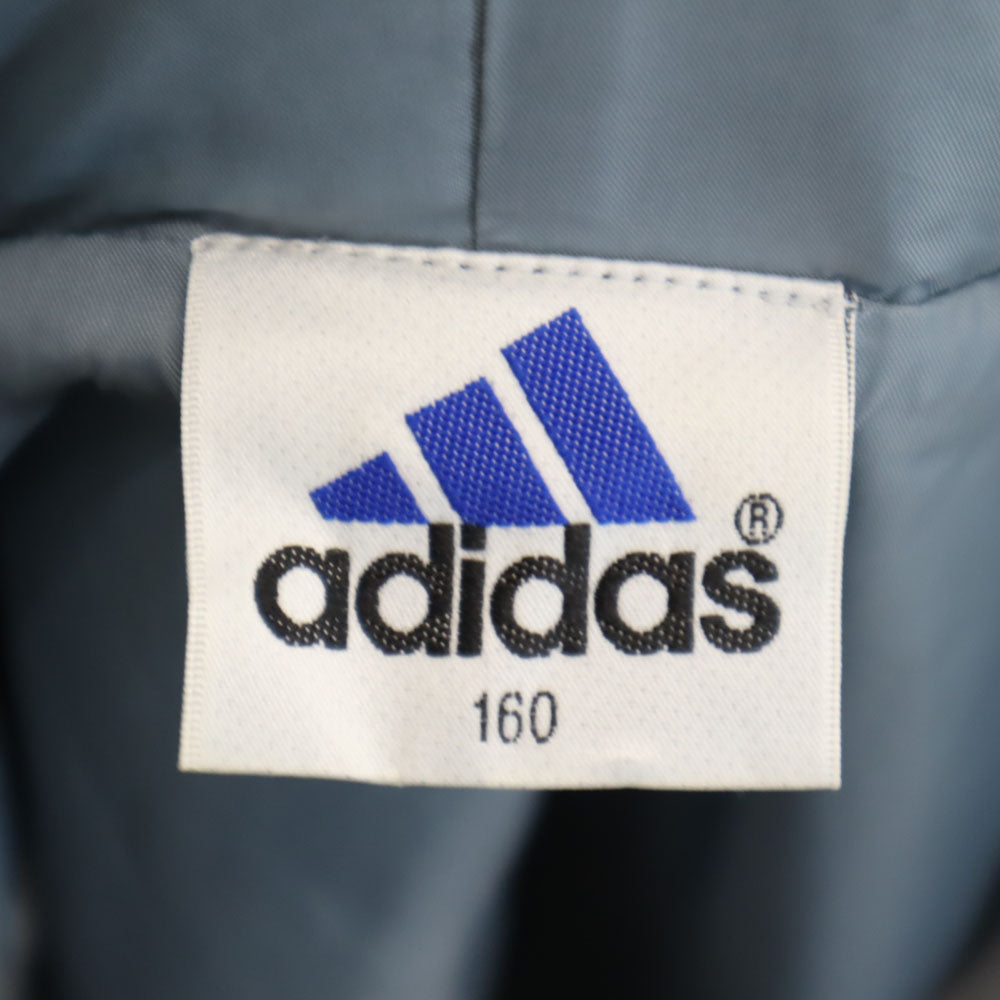 adidas アディダス 90s 日本製 デサント社 オールド トレフォイルロゴ 中綿ジャケット 160 ブラック キッズ