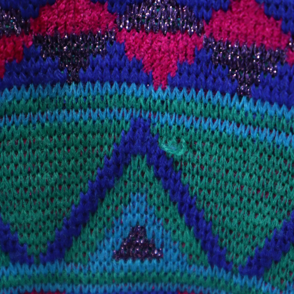 YVES SAINT LAURENT イヴサンローラン 90s オールド ノルディック柄 長袖 ニットカーディガン M グリーン系 レディース