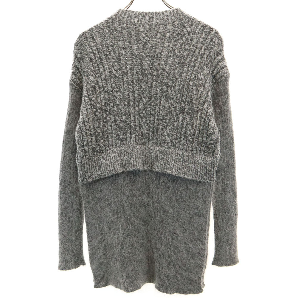 Stella McCartney ステラマッカートニー イタリア製 長袖 レイヤード セーター 36 グレー ニット レディース