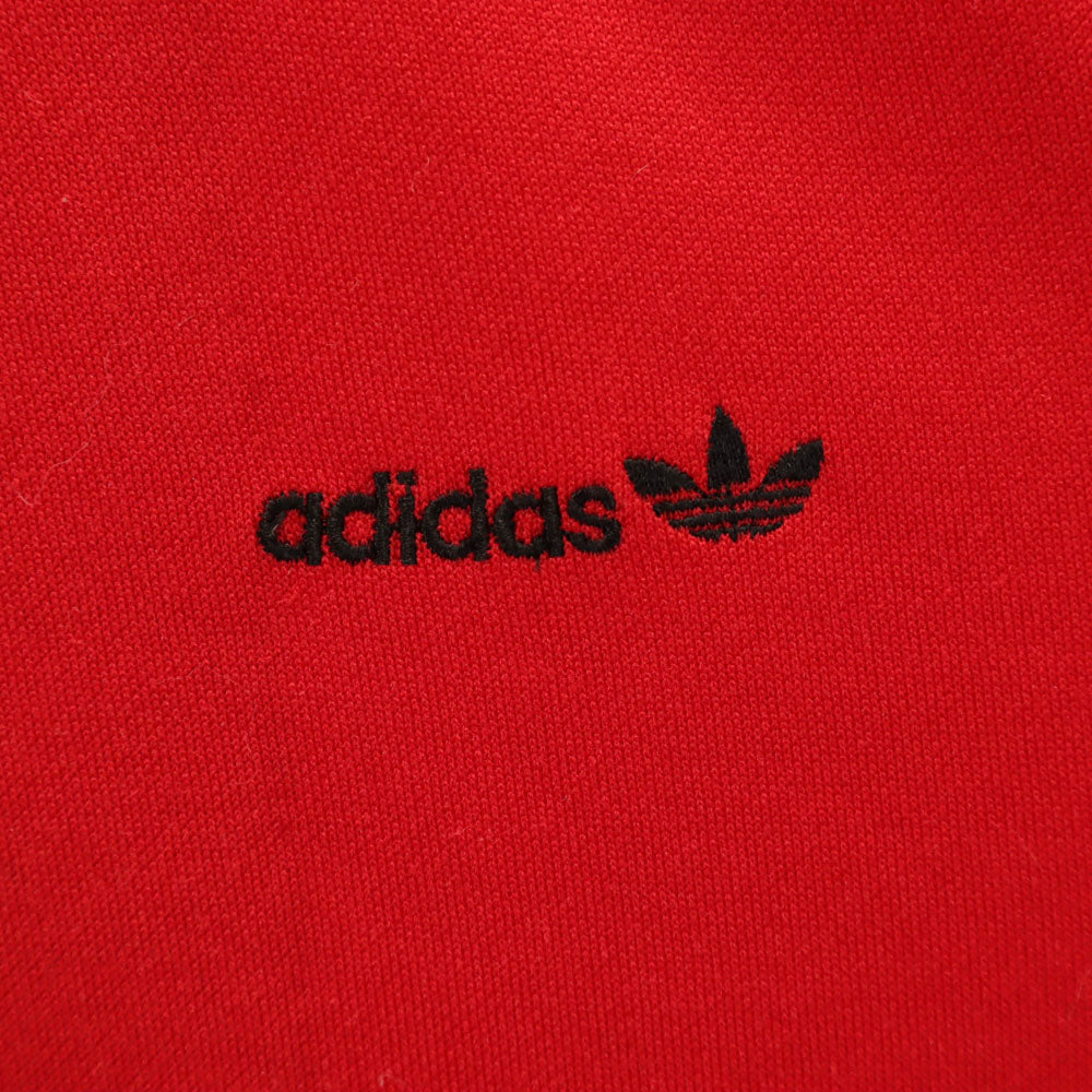 adidas アディダス 70s デサント製 ヴィンテージ 西ドイツタグ トレフォイルロゴ トラックジャケット M レッド ジャージ メンズ