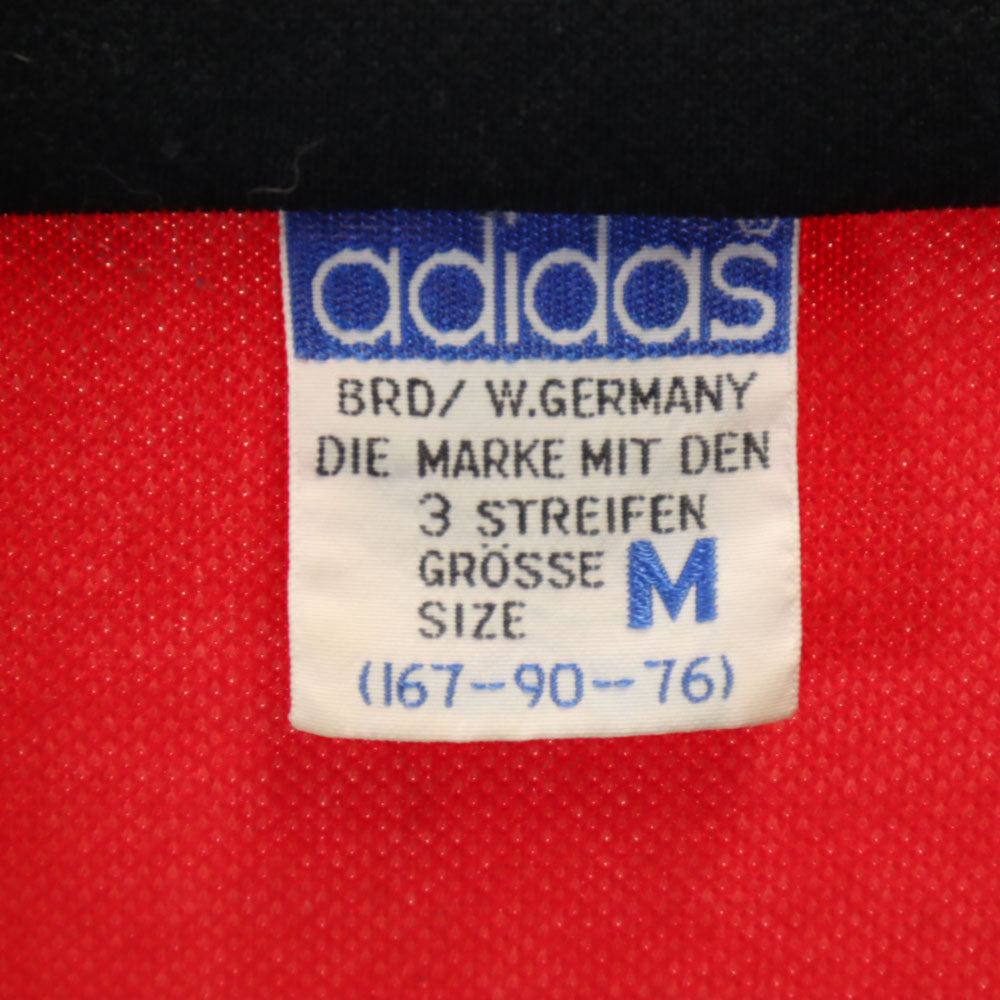 adidas アディダス 70s デサント製 ヴィンテージ 西ドイツタグ トレフォイルロゴ トラックジャケット M レッド ジャージ メンズ