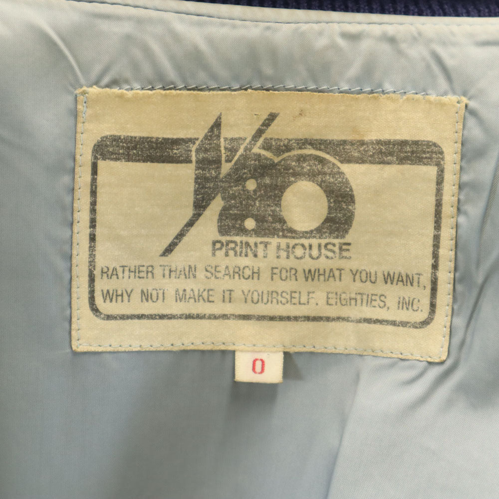 PRINT HOUSE スタジャン O ネイビー系 メンズ