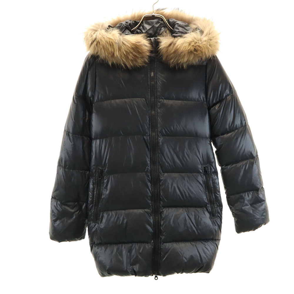 DUVETICA デュベティカ カッパ ダウンジャケット 38 チャコールグレー フォックスファー付き KAPPA レディース