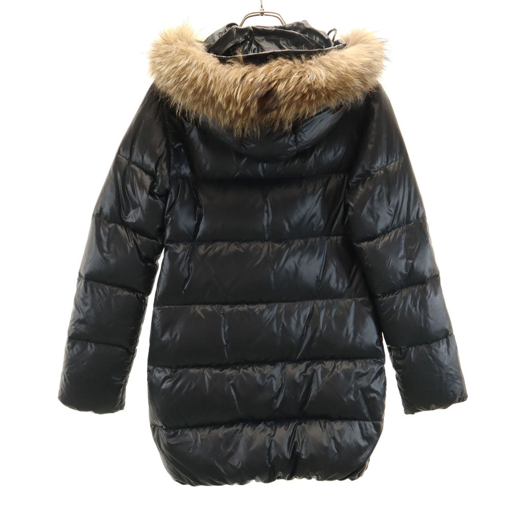 DUVETICA デュベティカ カッパ ダウンジャケット 38 チャコールグレー フォックスファー付き KAPPA レディース