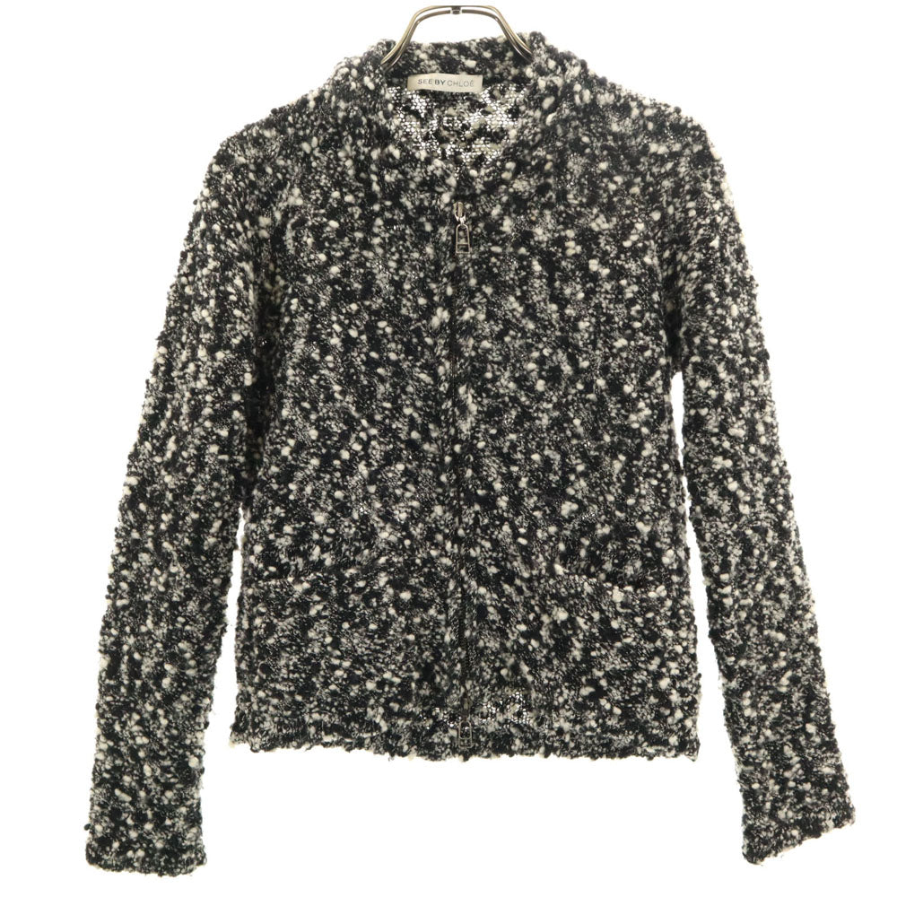 SEE BY CHLOE シーバイクロエ ニットジャケット 38 ブラック 他 レディース