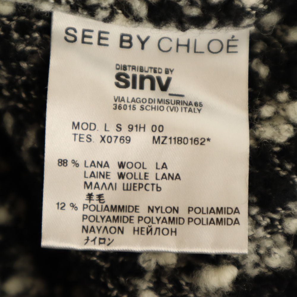 SEE BY CHLOE シーバイクロエ ニットジャケット 38 ブラック 他 レディース