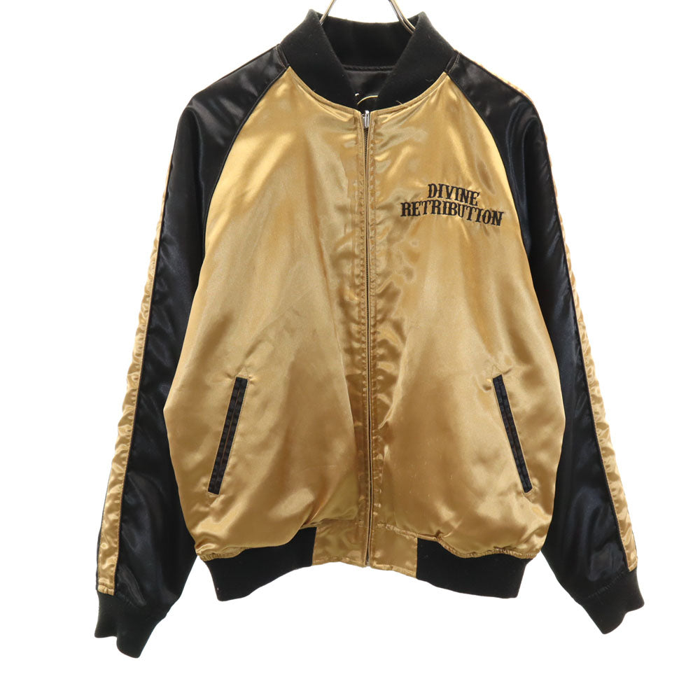 抜刀娘 リバーシブル スタジャン M ゴールド/ブラック メンズ