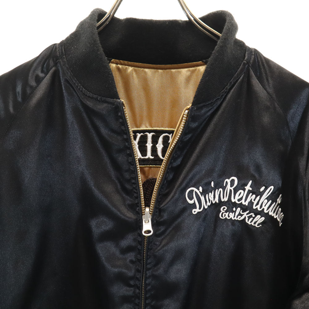 抜刀娘 リバーシブル スタジャン M ゴールド/ブラック メンズ