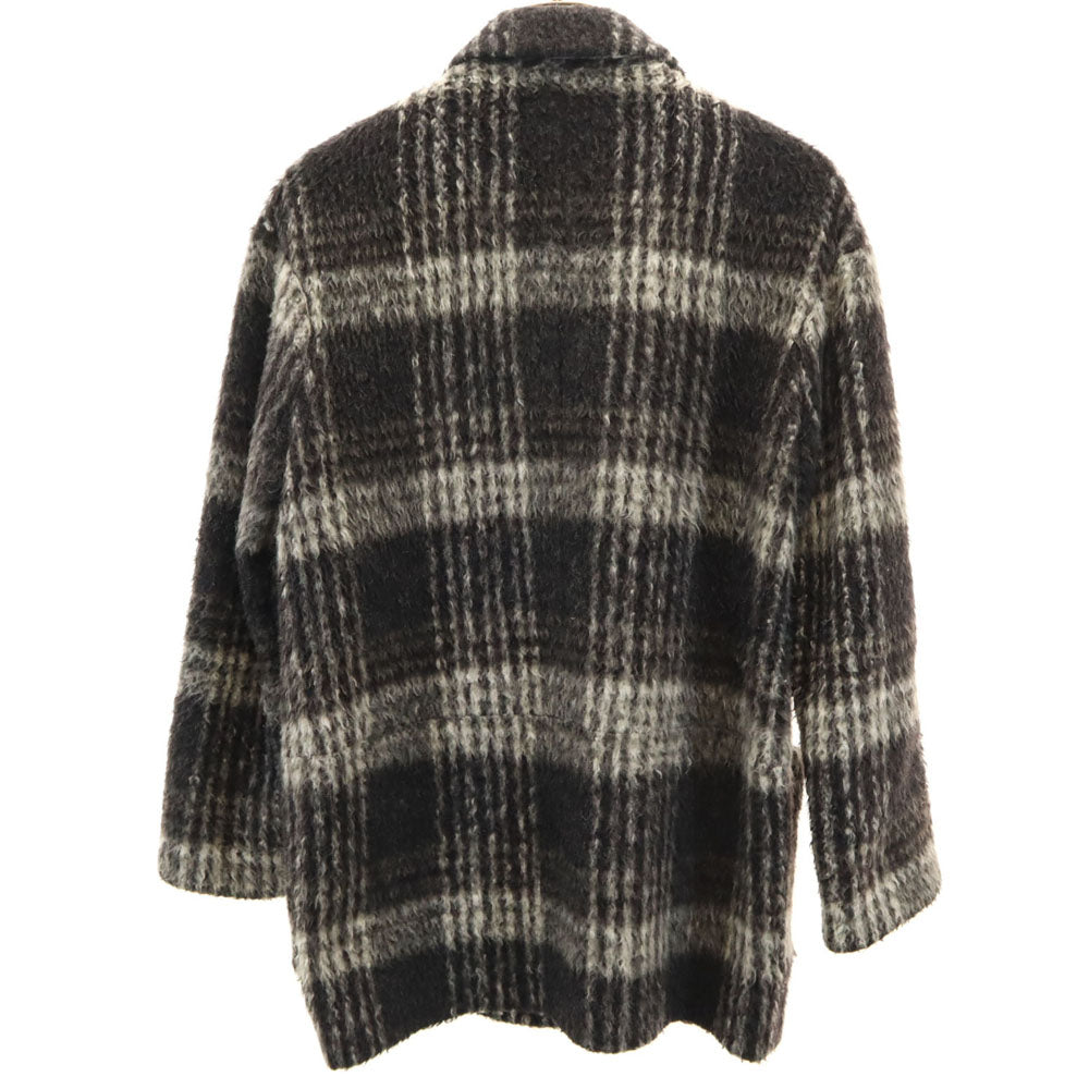 ビューティーアンドユースユナイテッドアローズ 日本製 チェック柄 ダブル テーラードジャケット S ブラック 他 BEAUTY&YOUTH UNITED ARROWS ブレザー レディース