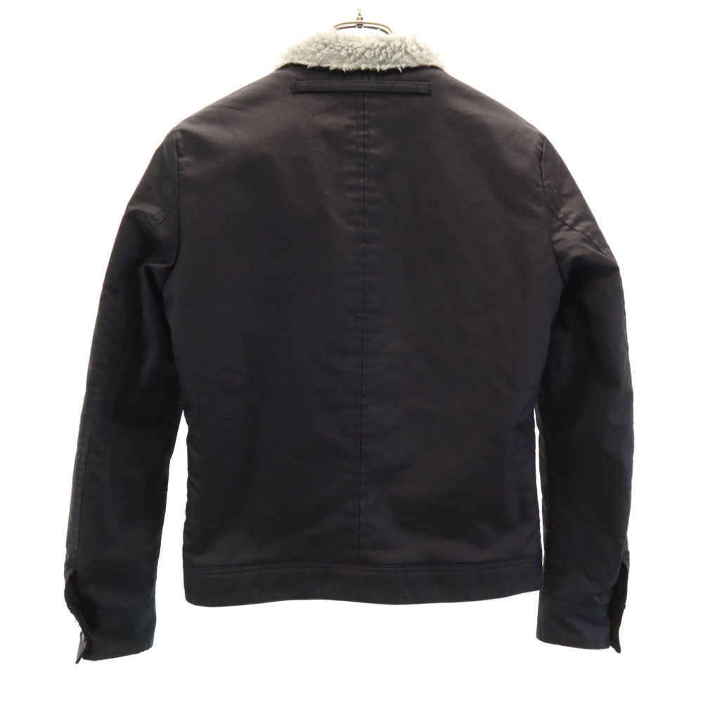 ファクトタム 日本製 樹脂コーティング トラッカー ジャケット 44 濃紺 FACTOTUM 裏ボア メンズ