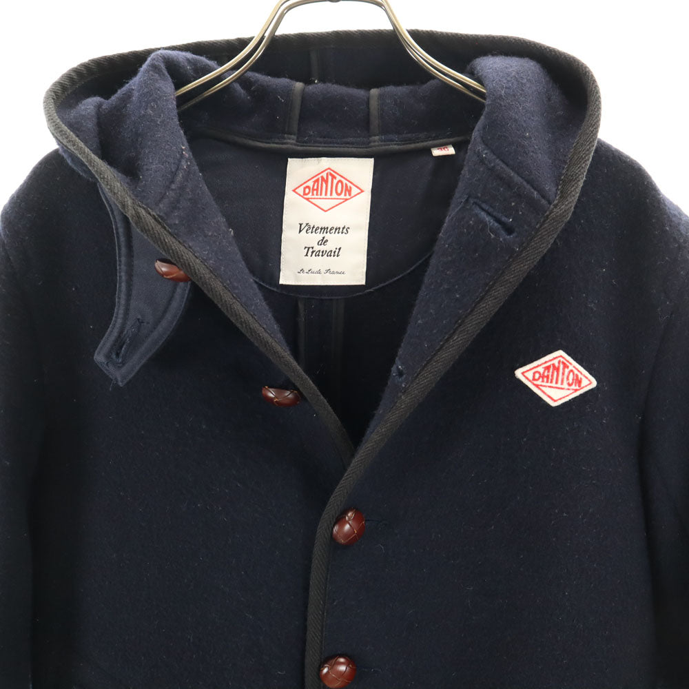Danton ダントン ウールブレンド ジャケット 36 ネイビー くるみボタン レディース