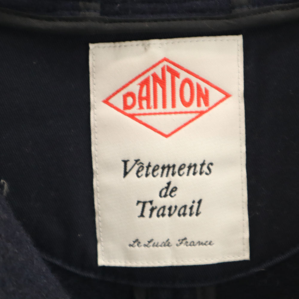 Danton ダントン ウールブレンド ジャケット 36 ネイビー くるみボタン レディース