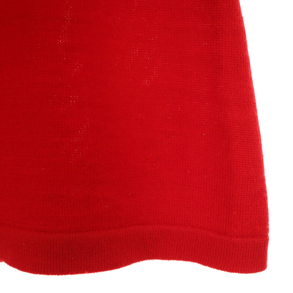 YVES SAINT LAURENT イヴサンローラン 長袖 ニット 上下 セットアップ M レッド スカート レディース