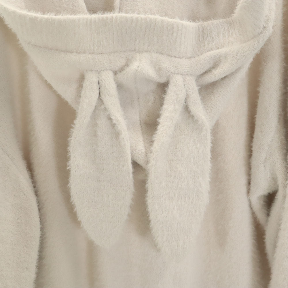 ジェラートピケ 長袖 Vネックカーディガン ルームウェア 上下 セットアップ F グレー gelato pique ふわモコ レディース