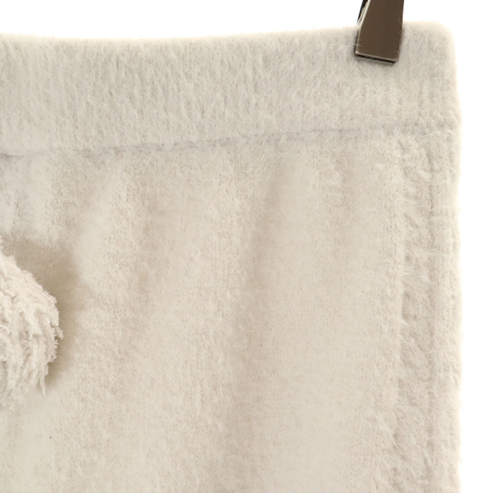 ジェラートピケ 長袖 Vネックカーディガン ルームウェア 上下 セットアップ F グレー gelato pique ふわモコ レディース