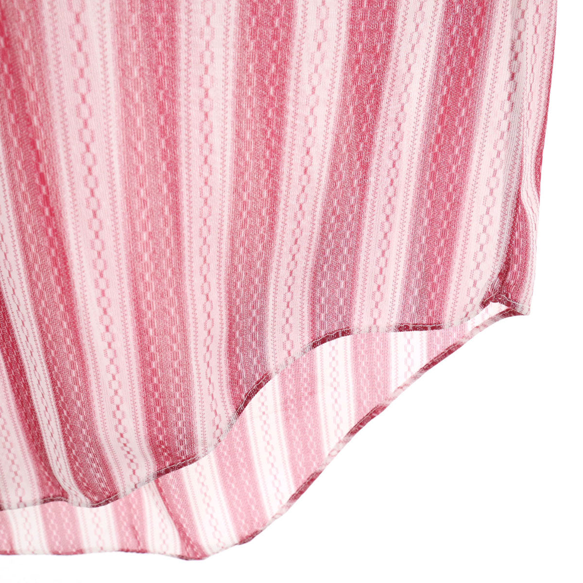 LE MANS 70s ヴィンテージ 衿芯 ストライプ柄 長袖 ボタンダウンシャツ 16-321/2 ピンク メンズ