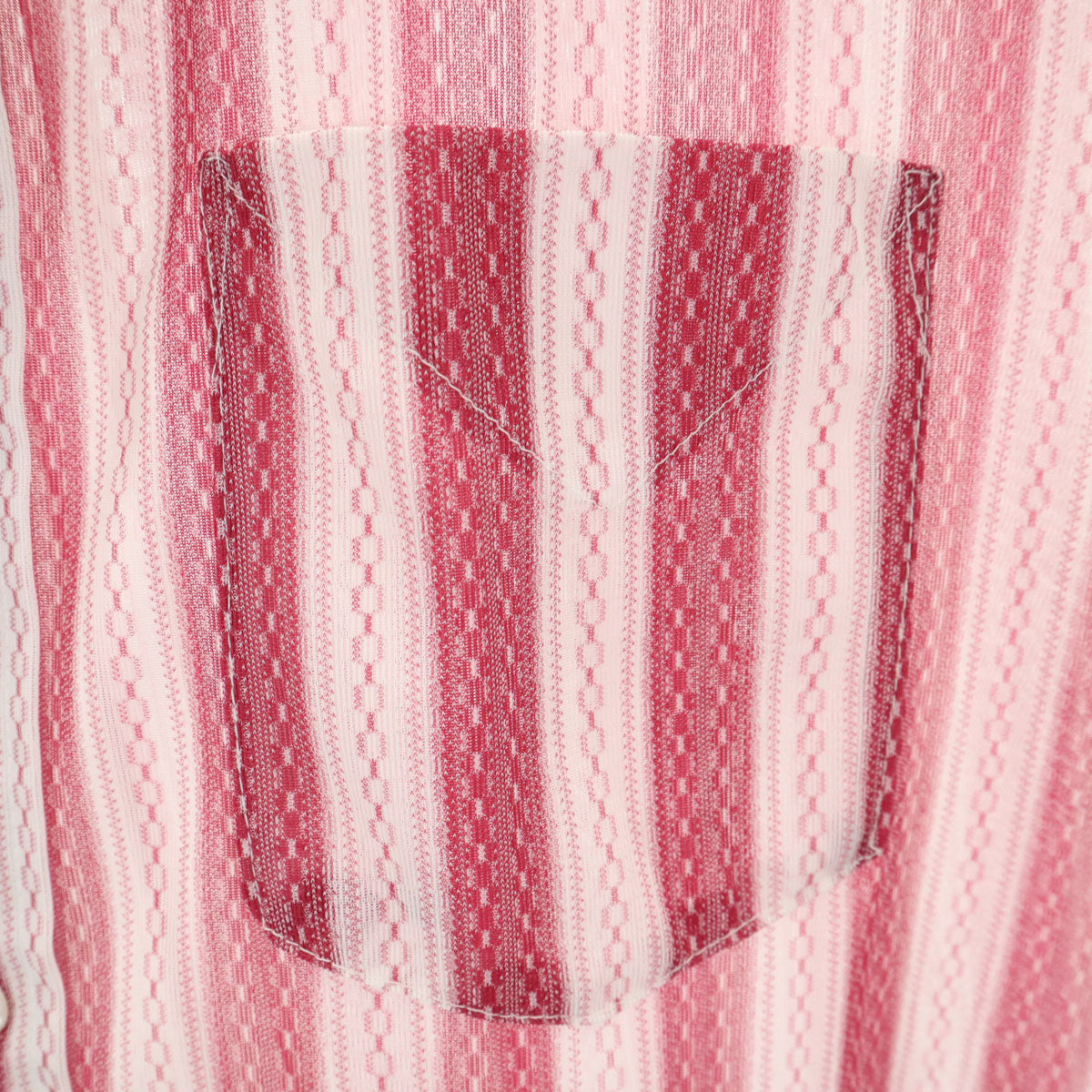 LE MANS 70s ヴィンテージ 衿芯 ストライプ柄 長袖 ボタンダウンシャツ 16-321/2 ピンク メンズ