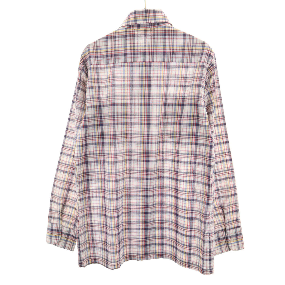 Levi's リーバイス 70s ヴィンテージビッグE 白タブ 衿芯 チェック柄 長袖 ボタンダウンシャツ M メンズ