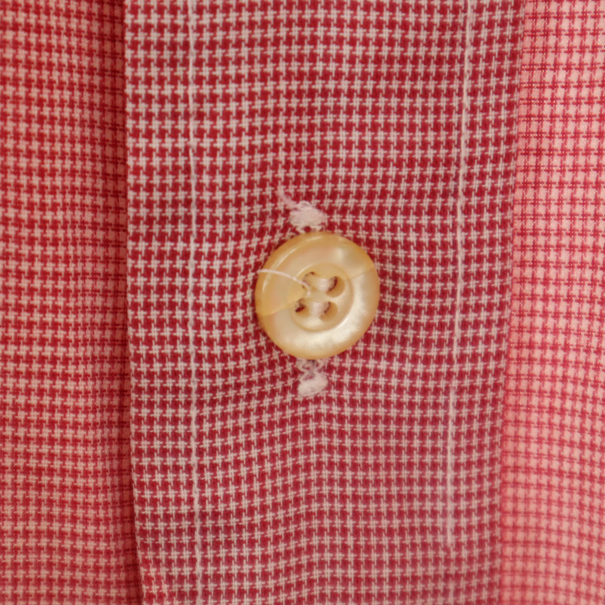 Manhattan マンハッタン 70s ヴィンテージ カナダ製 衿芯 長袖 ボタンダウンシャツ レッド メンズ