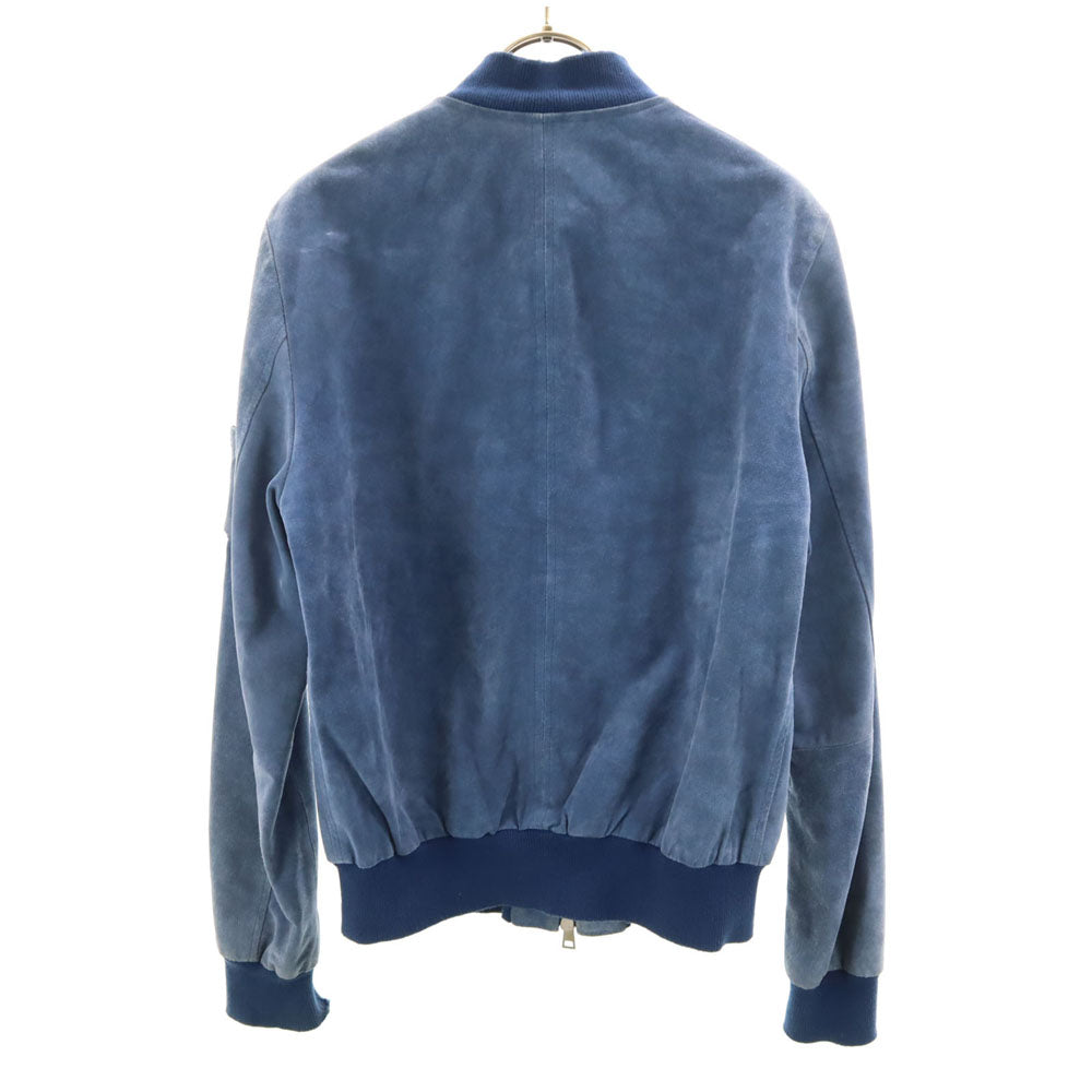 ミートパッキングディー イタリア製 羊革 レザージャケット S ブルー MEATPACKING D ブルゾン メンズ