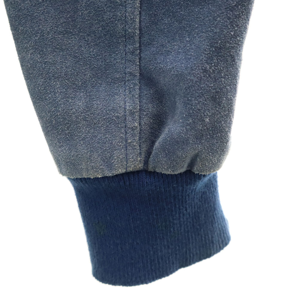 ミートパッキングディー イタリア製 羊革 レザージャケット S ブルー MEATPACKING D ブルゾン メンズ