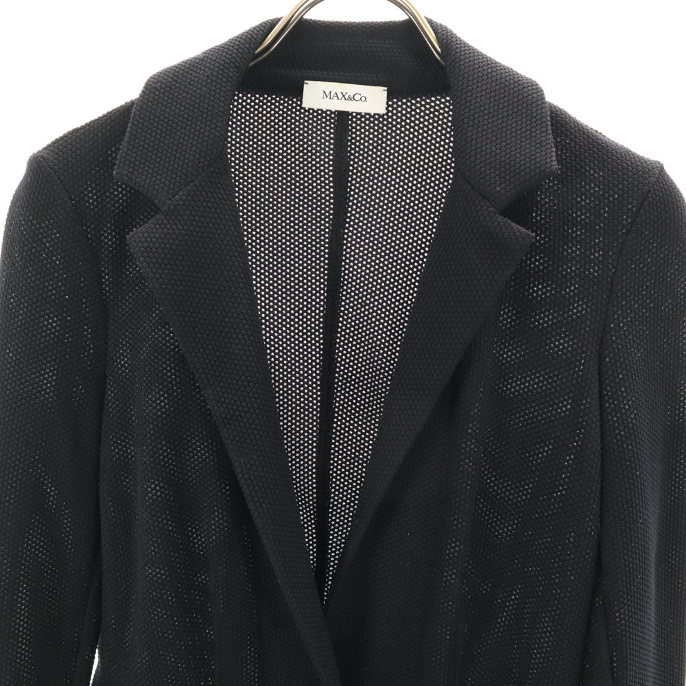 MAX&CO マックスアンドコー ジャケット S ブラック メッシュ レディース