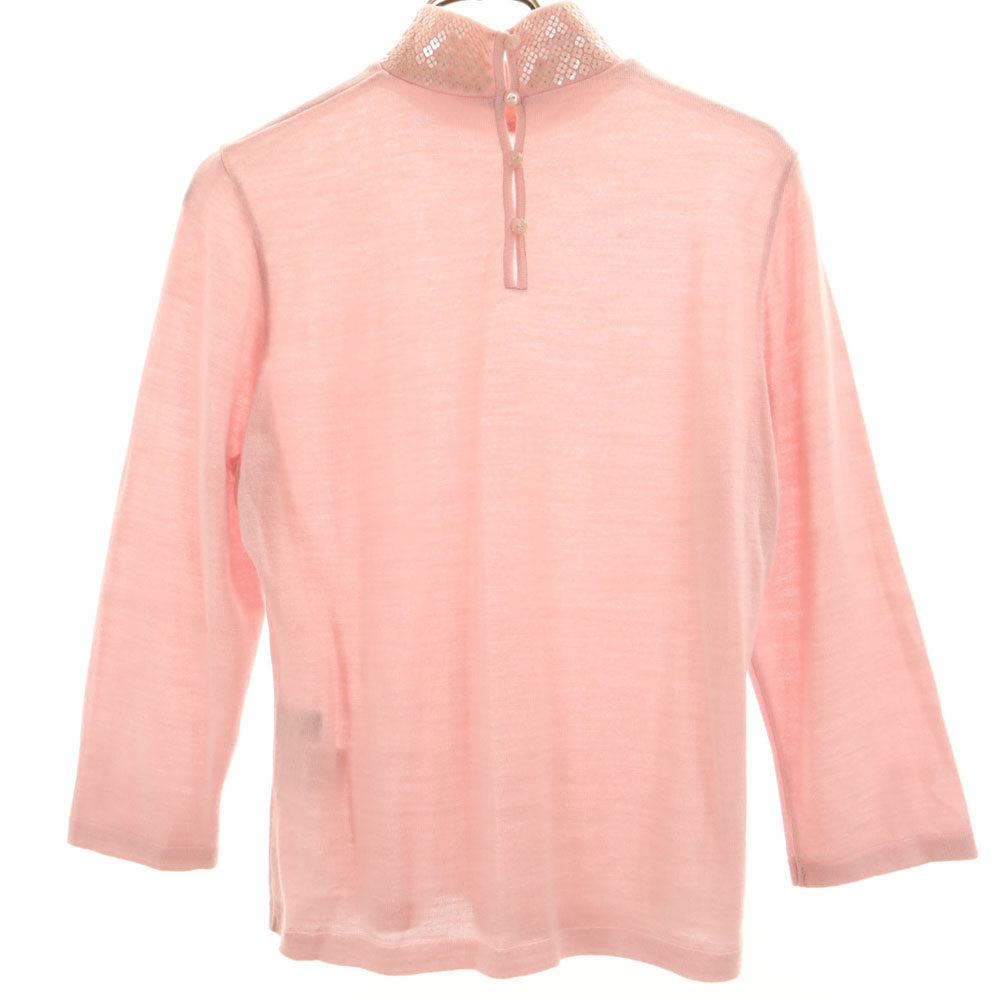 GIVENCHY ジバンシィ 90s 日本製 オールド 7分袖 ハイネック ニット M ピンク レディース