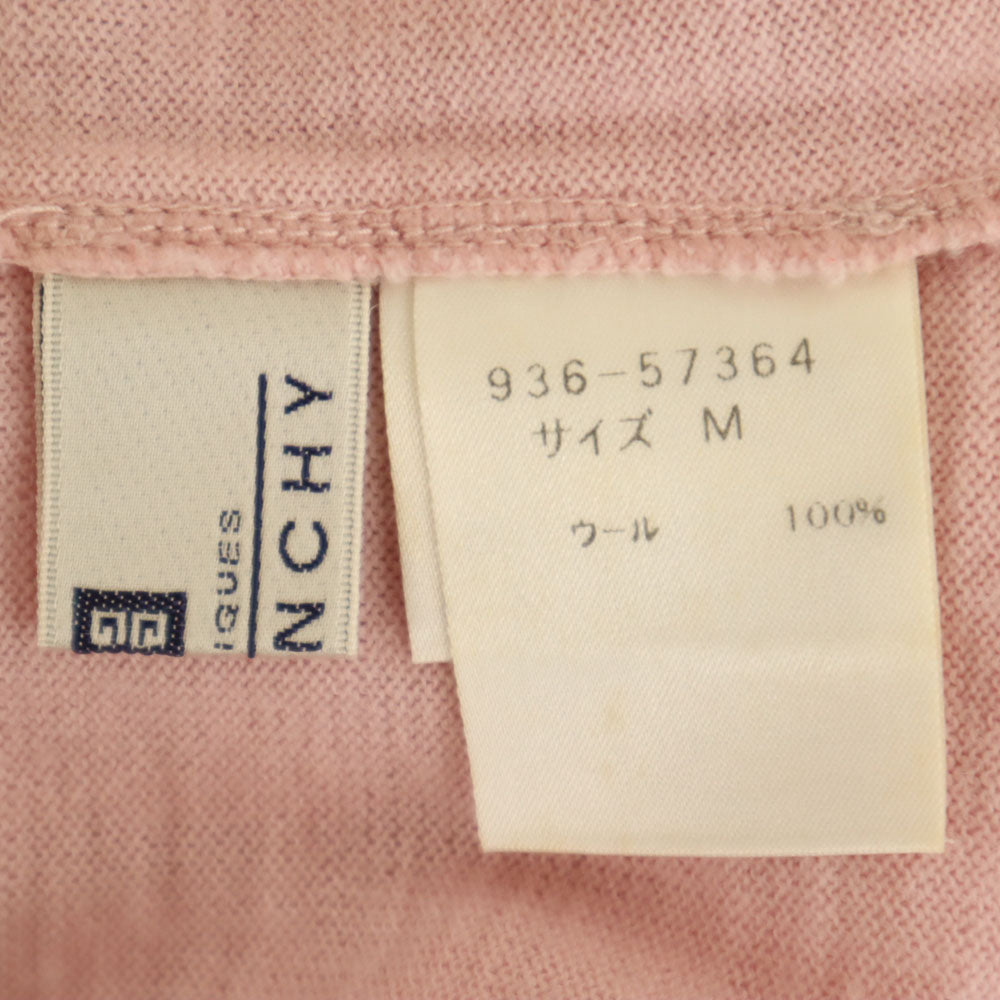 GIVENCHY ジバンシィ 90s 日本製 オールド 7分袖 ハイネック ニット M ピンク レディース