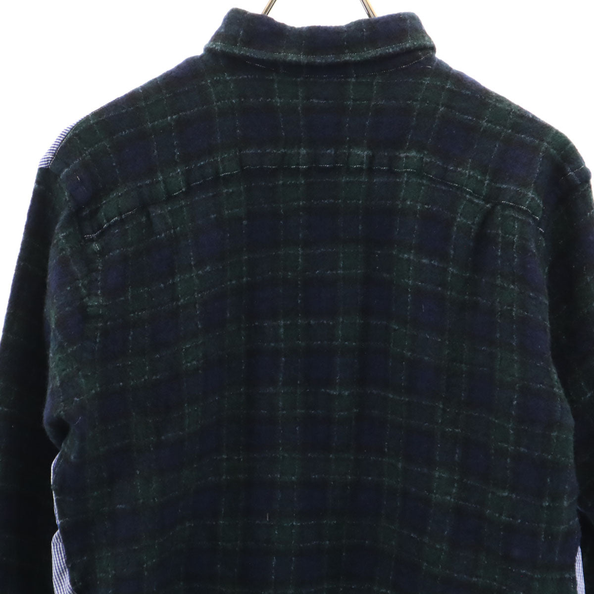 COMME des GARCONS HOMME コムデギャルソンオム 2018年 チェック柄 長袖 ネルシャツ M ネイビー 他 HB-B040 メンズ