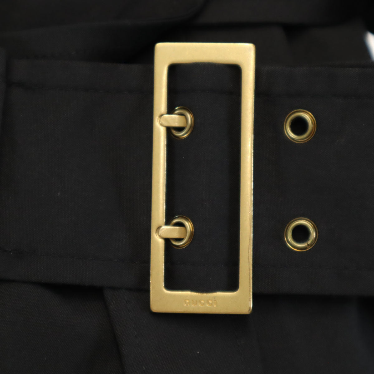 GUCCI グッチ イタリア製 長袖 ベルト付き シャツ 38 ブラック レディース