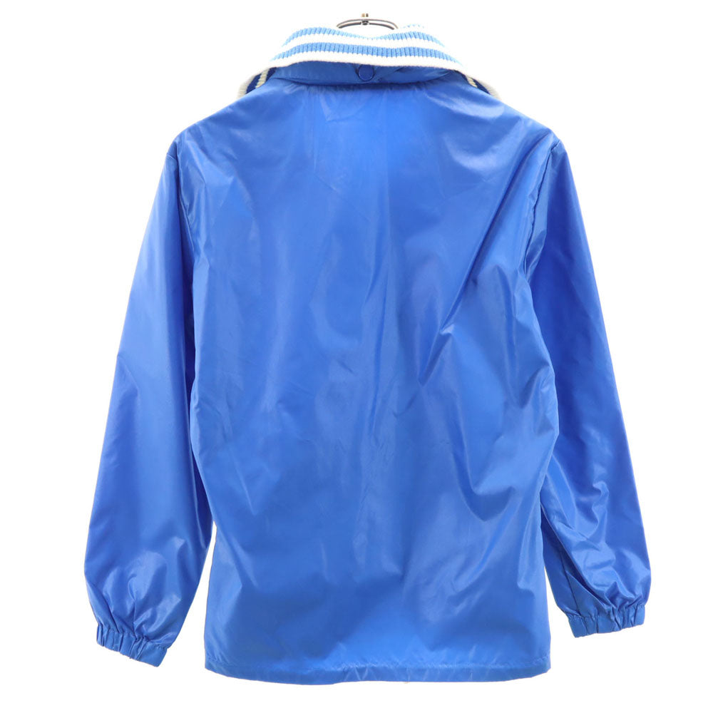 adidas アディダス 70s 80s ヴィンテージ デサント製 トレフォイルロゴ ナイロンジャケット S ブルー フード付き メンズ