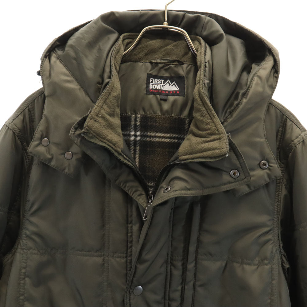 FIRSTDOWN ファーストダウン 中綿ジャケット L カーキ メンズ