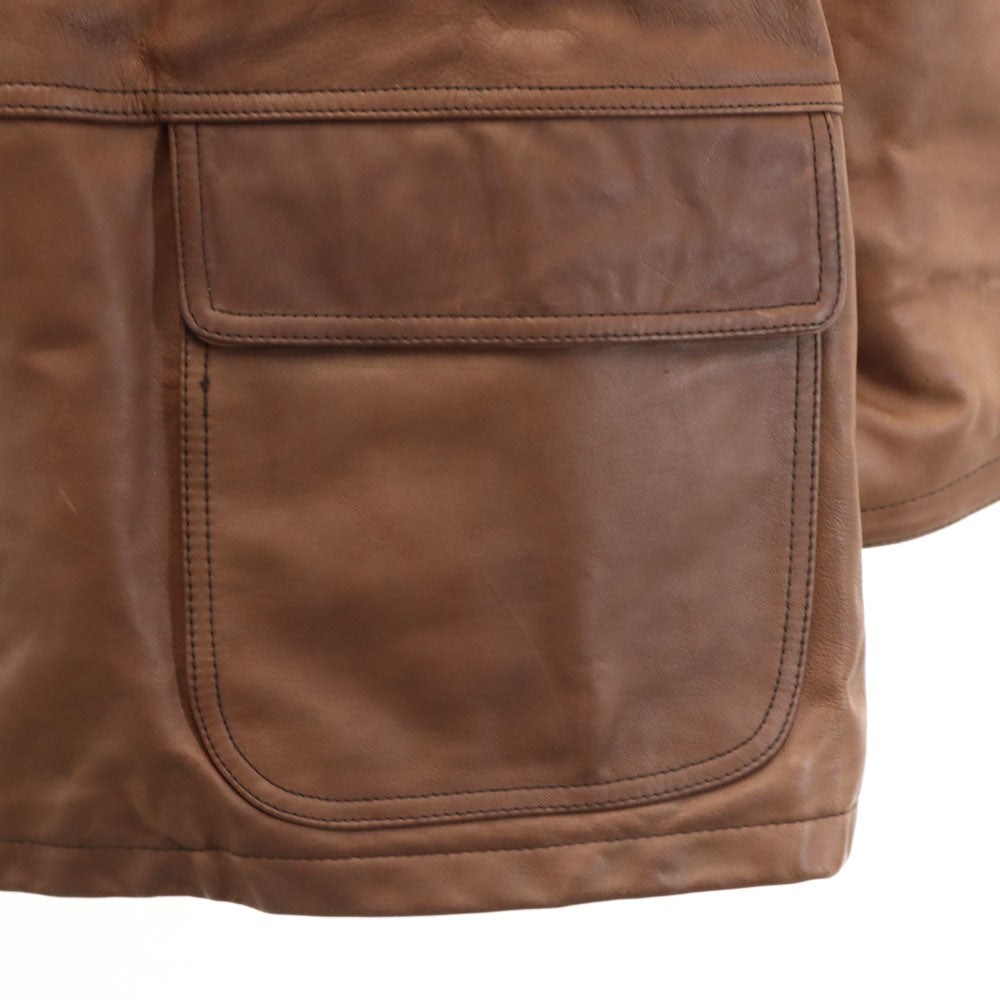 JNTERENSE 韓国製 牛革 レザージャケット L ブラウン メンズ