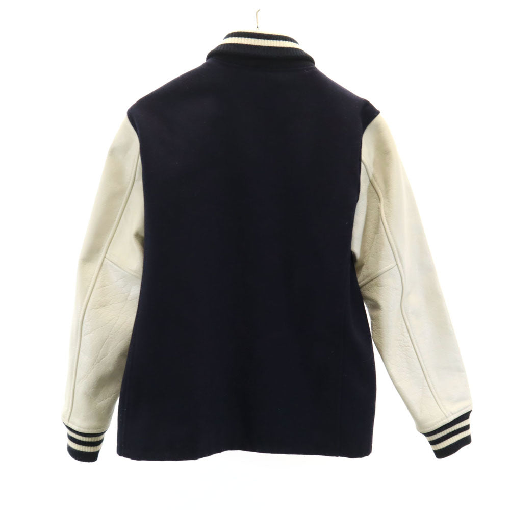 ジャーナルスタンダード 牛革レザー切替 スタジャン M ネイビー JOURNAL STANDARD ジャケット メンズ