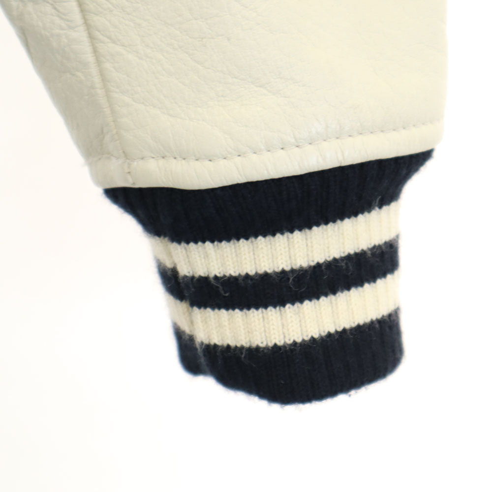 ジャーナルスタンダード 牛革レザー切替 スタジャン M ネイビー JOURNAL STANDARD ジャケット メンズ