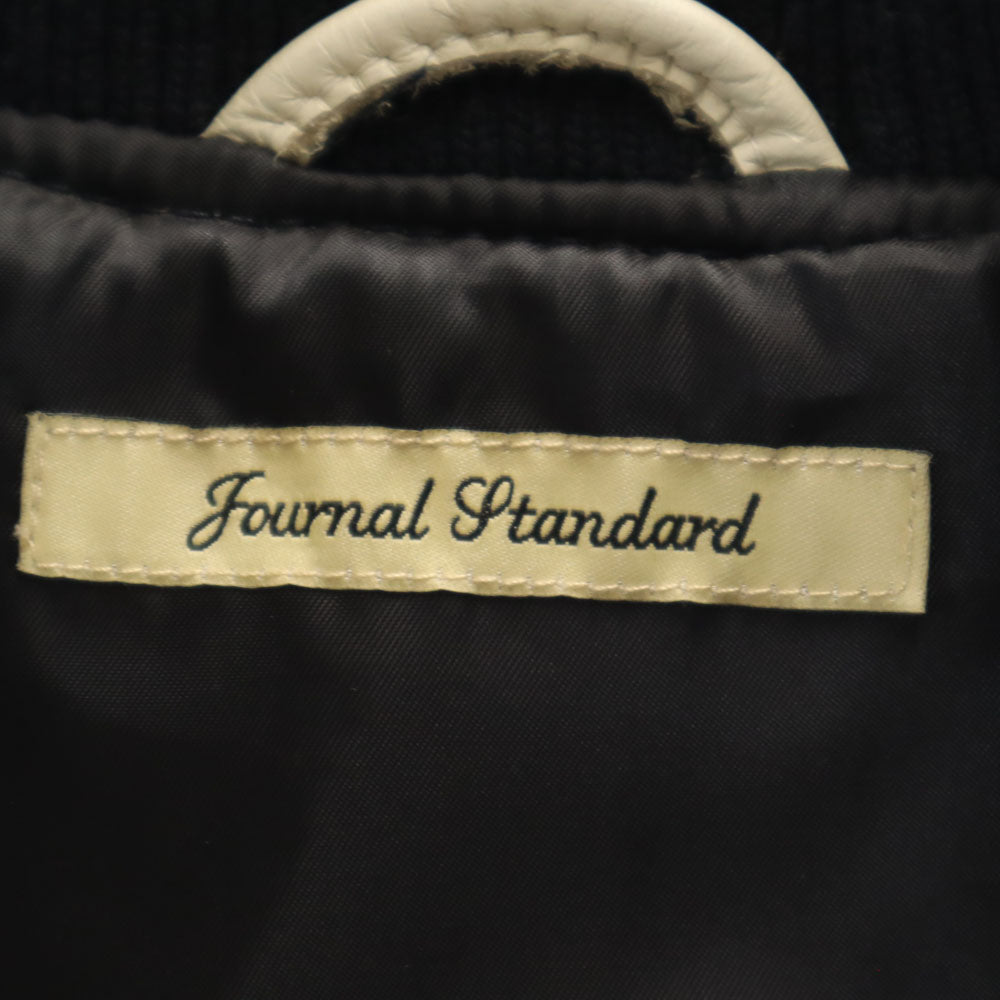 ジャーナルスタンダード 牛革レザー切替 スタジャン M ネイビー JOURNAL STANDARD ジャケット メンズ