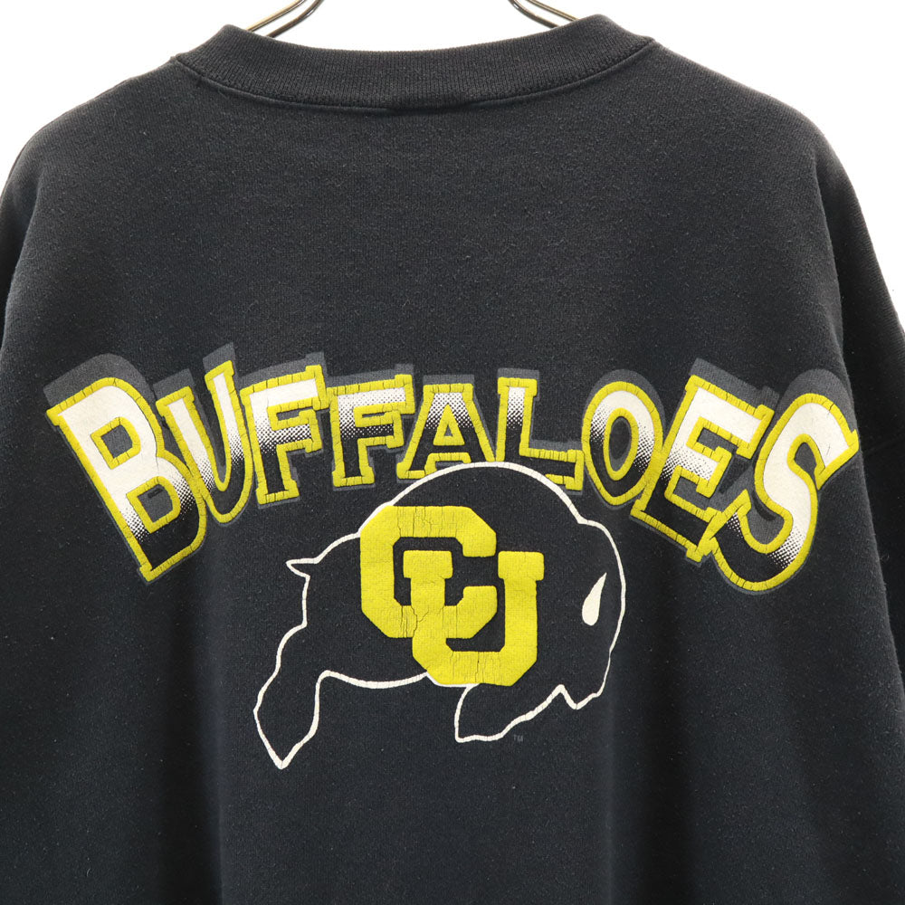 タルテックス 90s オールド コロラドバッファローズ 長袖 スウェット トレーナー XL 黒 TULTEX 裏起毛 メンズ