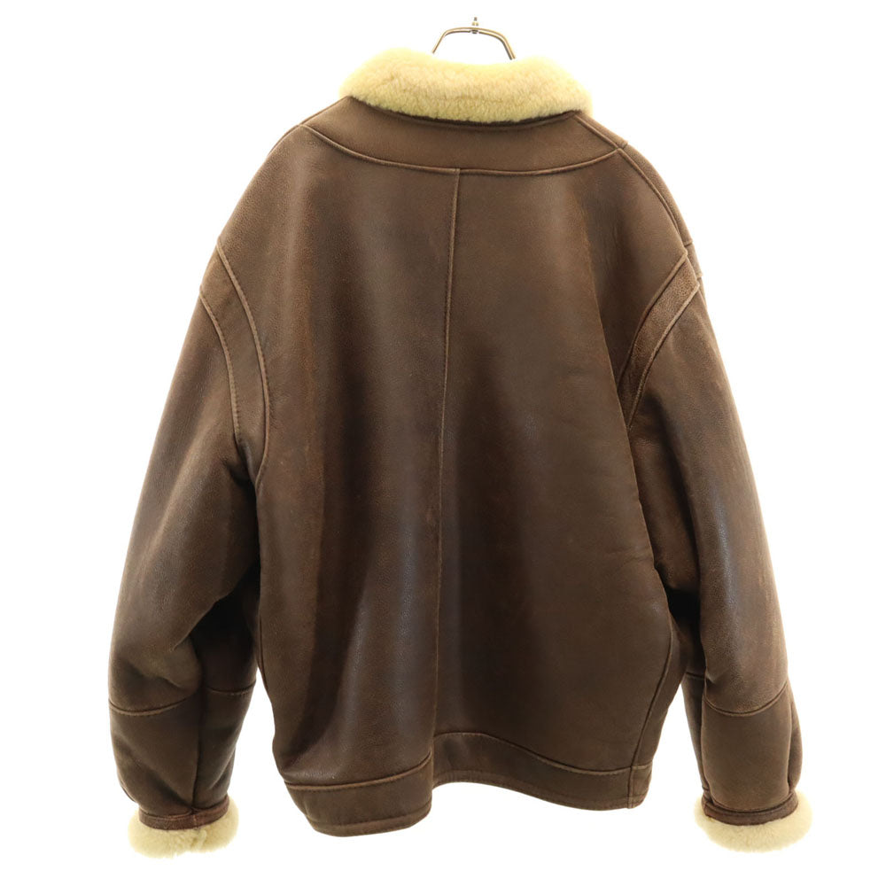 インターナショナル USA製 B-3タイプ シープスキン ムートンジャケット L ブラウン メンズ