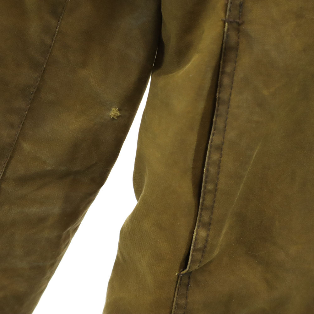 Barbour バブアー イングランド製 3ワラント ニューマーケット オイルドジャケット 10 カーキブラウン 中綿入り レディース