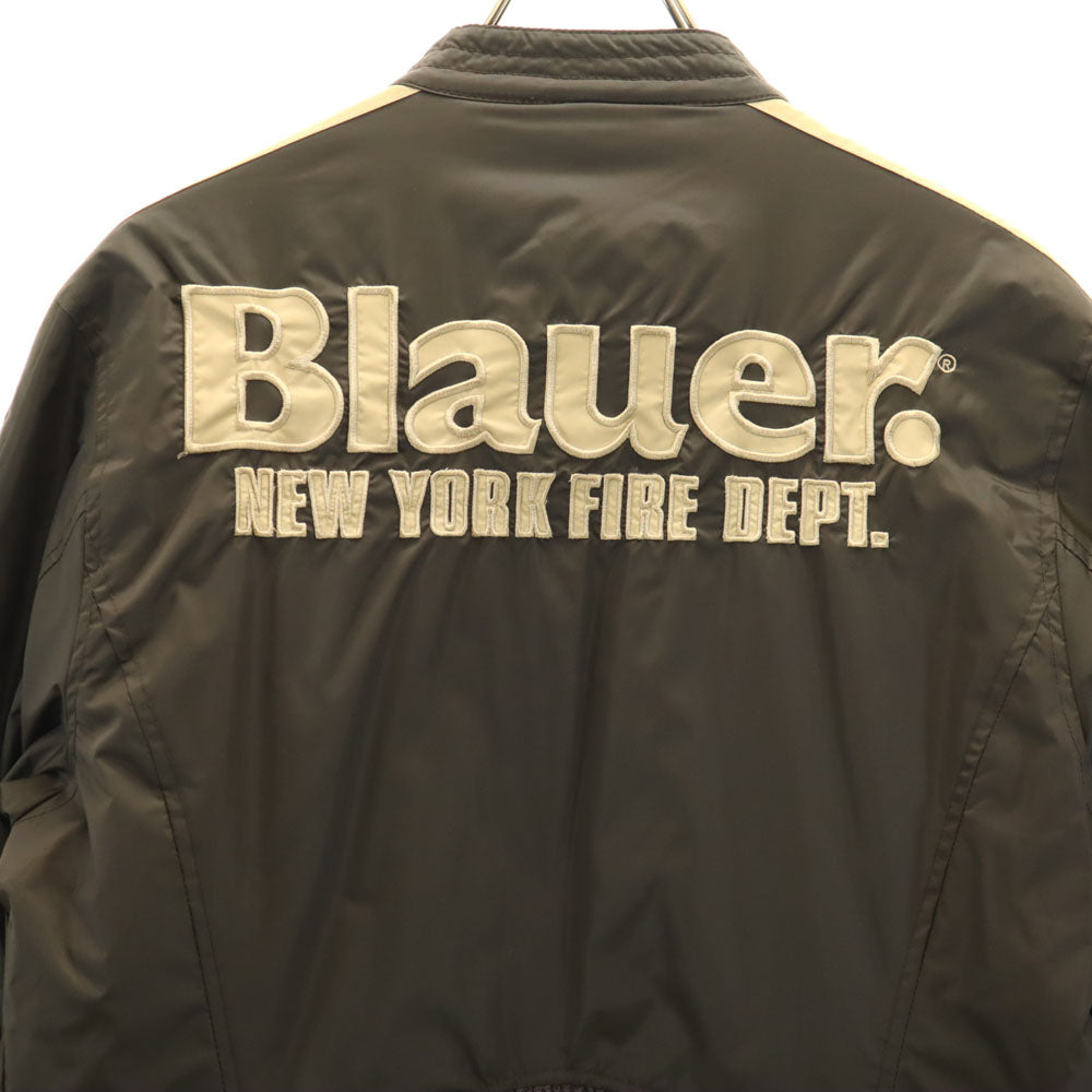 Blauer ブラウアー ツーリング ナイロンジャケット L ブラウン系 薄中綿入り メンズ