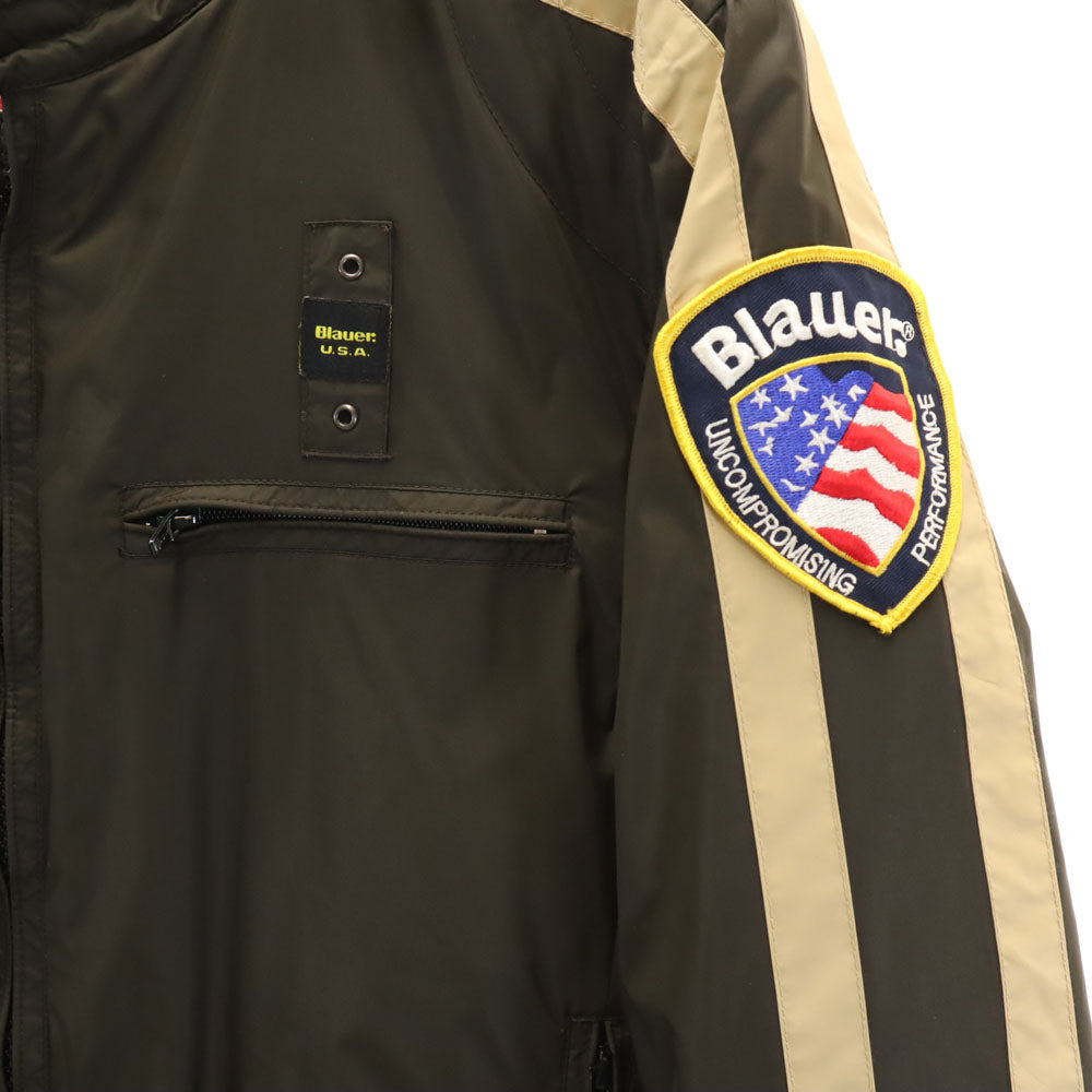 Blauer ブラウアー ツーリング ナイロンジャケット L ブラウン系 薄中綿入り メンズ