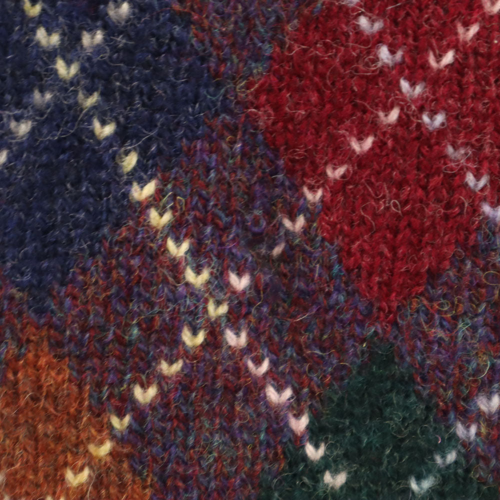 チャップスラルフローレン 70s ヴィンテージ シェットランドウール アーガイル柄 Vネック ニットベスト S パープル系 CHAPS RALPH LAUREN メンズ