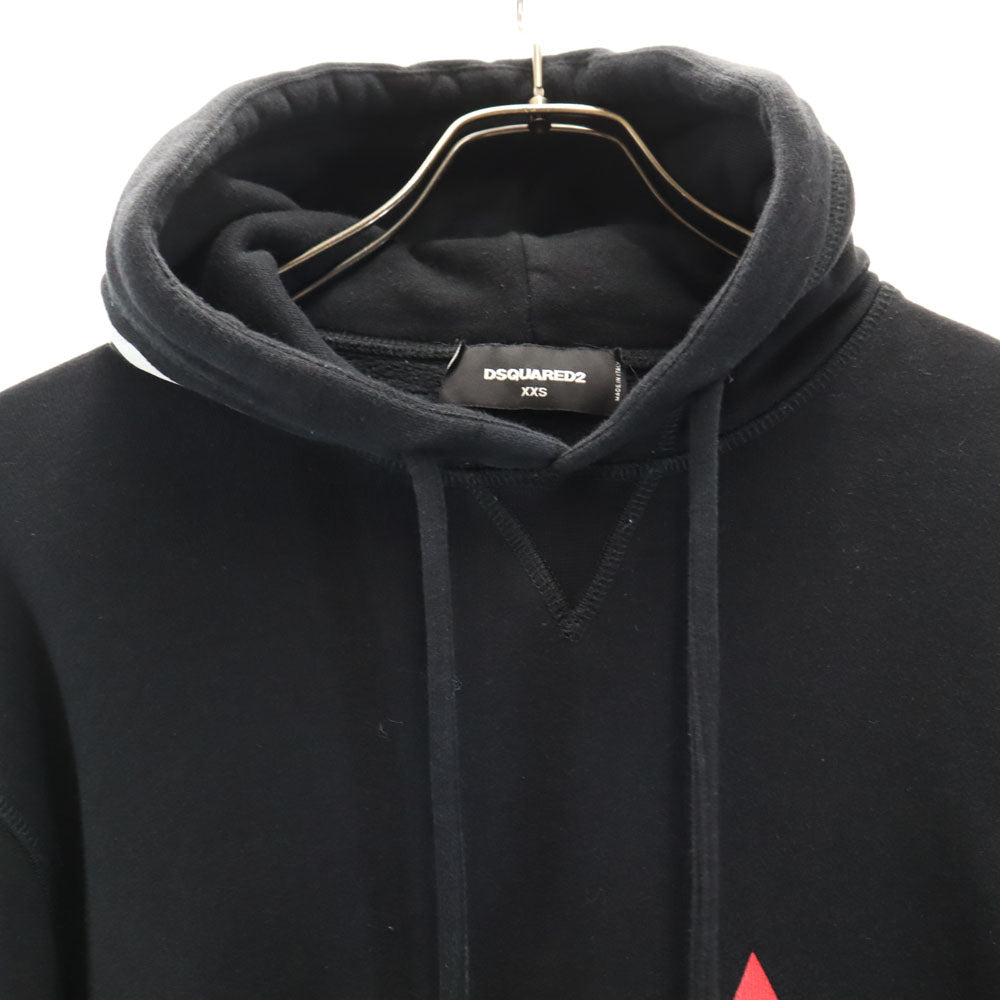 DSQUARED2 ディースクエアード イタリア製 長袖 パーカー XXS ブラック プルオーバー レディース