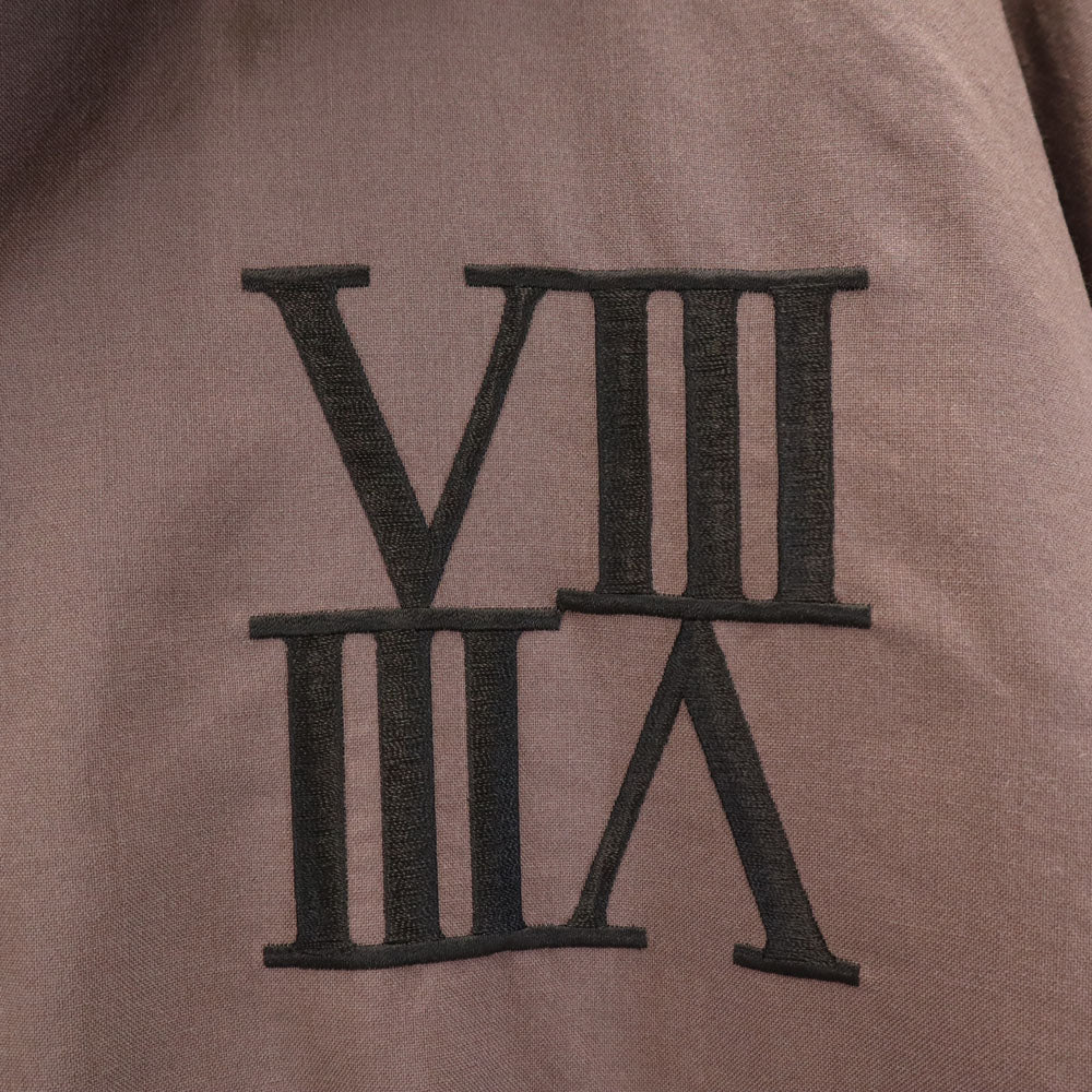 SHAREEF シャリーフ 日本製 バック刺繍 ドロップショルダー コーチジャケット 1 パープルブラウン系 メンズ