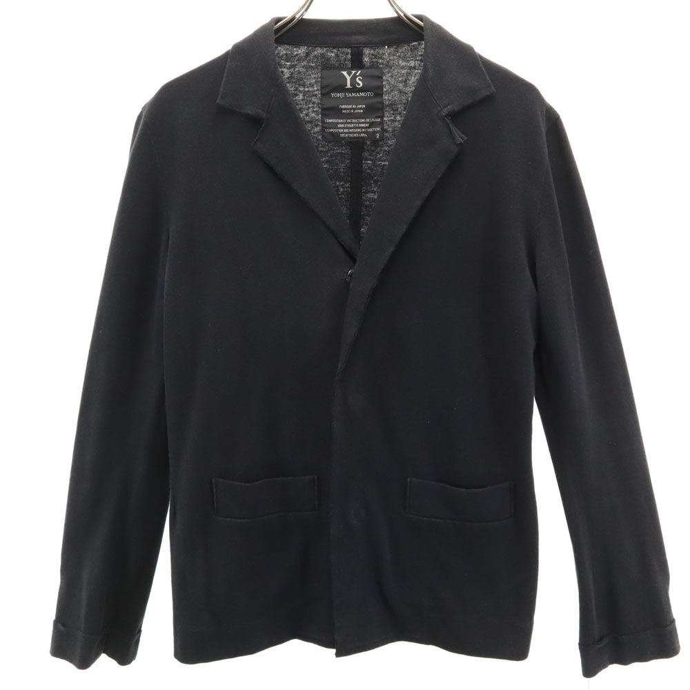 Y's ワイズ 日本製 長袖 カットオフ カーディガン 2 ブラック ヨウジヤマモト メンズ